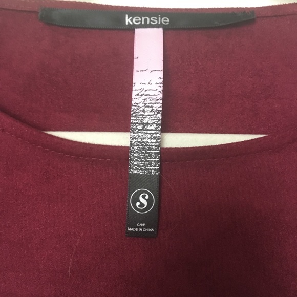 Maroon Suede Fringe Back Party Dress 🎉 - Picture 2 of 4